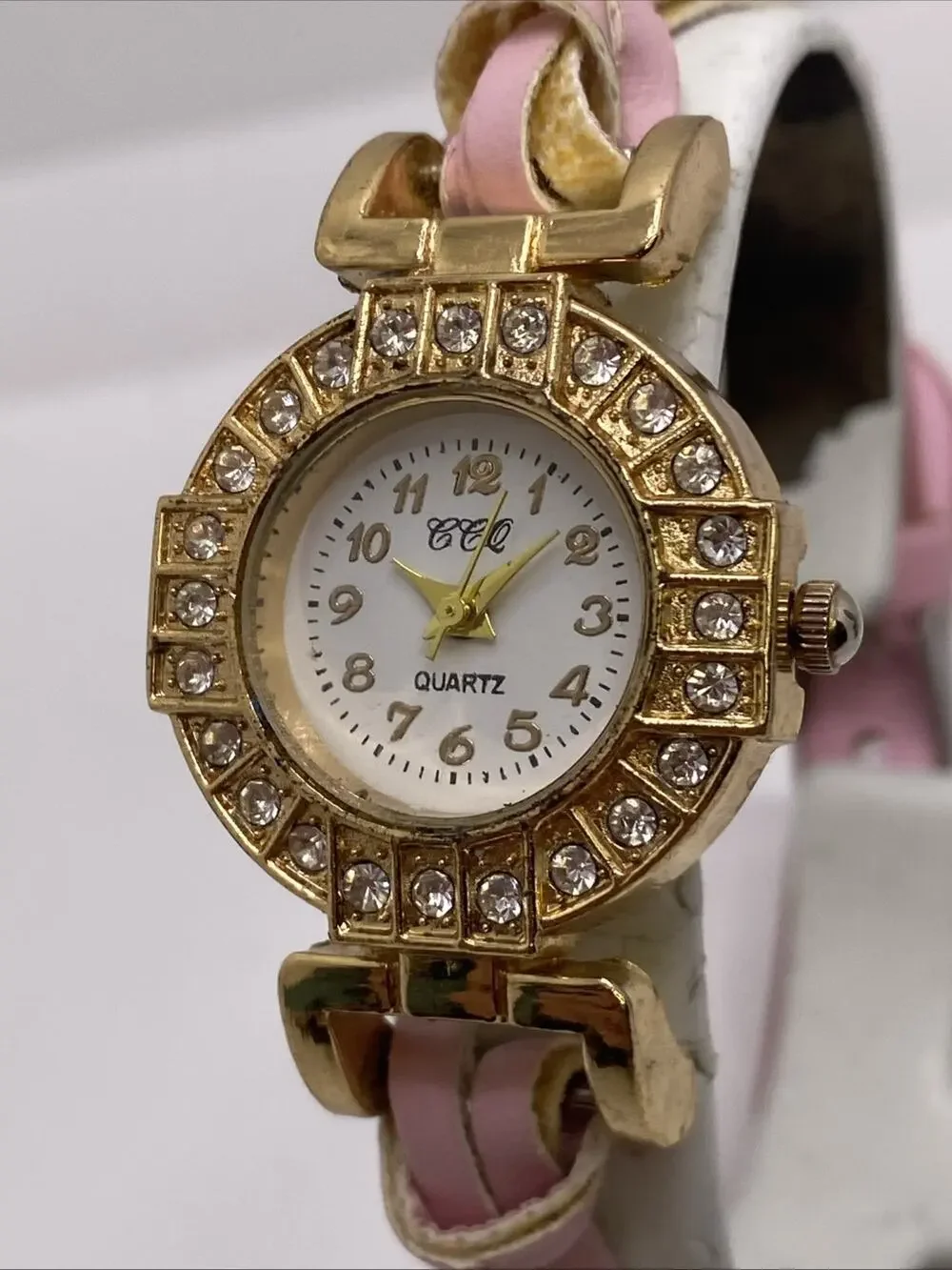 Vintage Womens Pink Gold Watch New Battery